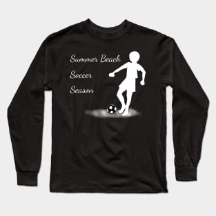 Summer beach soccer season minimalistic design Long Sleeve T-Shirt